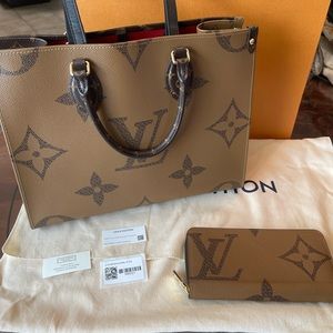 Louis Vuitton reversible tote. New never used with tags. Matching wallet nwot